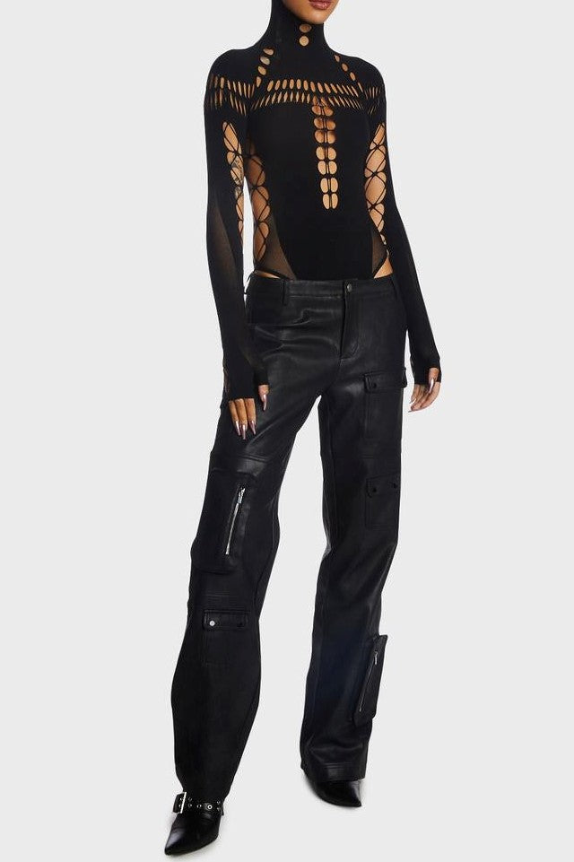 Stylish beautiful dress | Dayana Hollow Cobweb Bodysuit - Ideal for special occasions