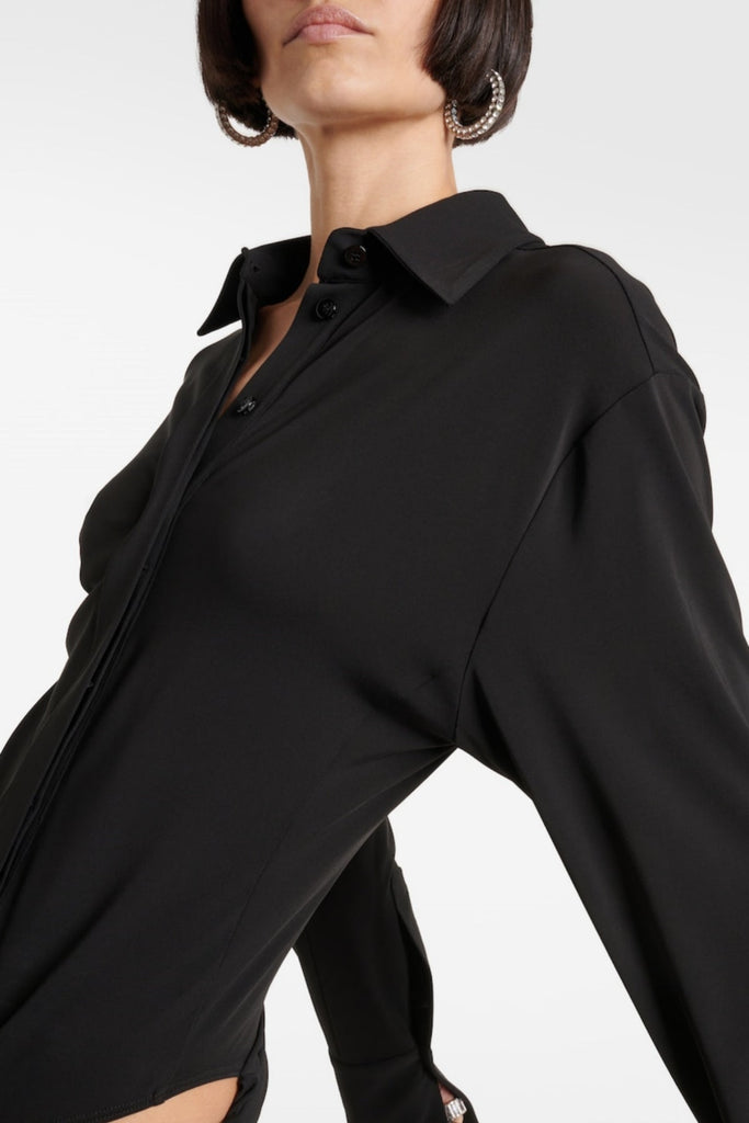 Dehaia Plunge Cutout Ruched Mini Dress - Black - Stylish black dress for special occasions | Buy Online