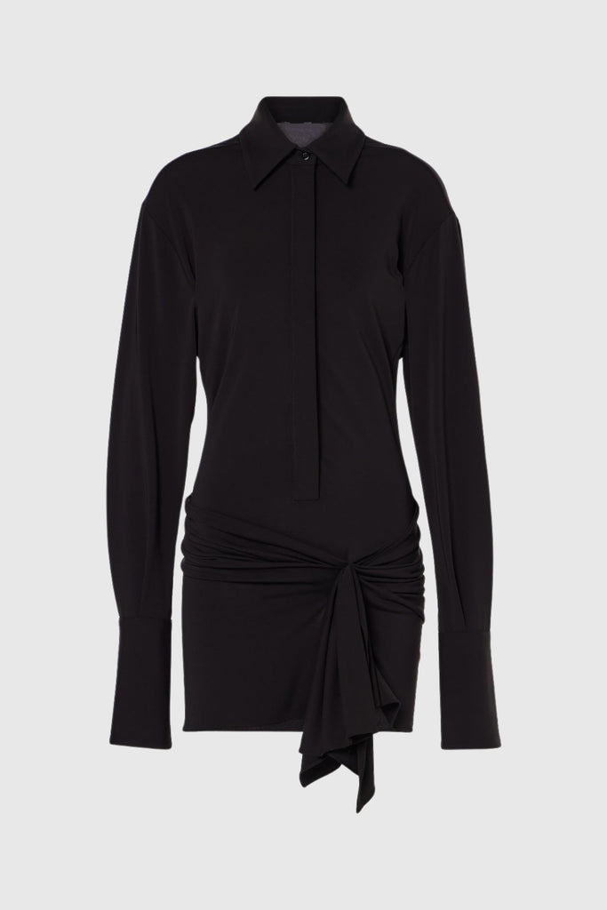 Stylish black dress | Dehaia Plunge Cutout Ruched Mini Dress - Black - Ideal for special occasions