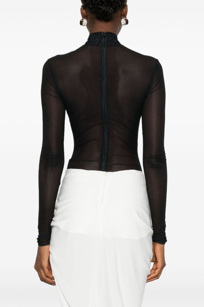 Deirdre Feather Mesh Bodysuit - Stylish beautiful dress for special occasions | Buy Online