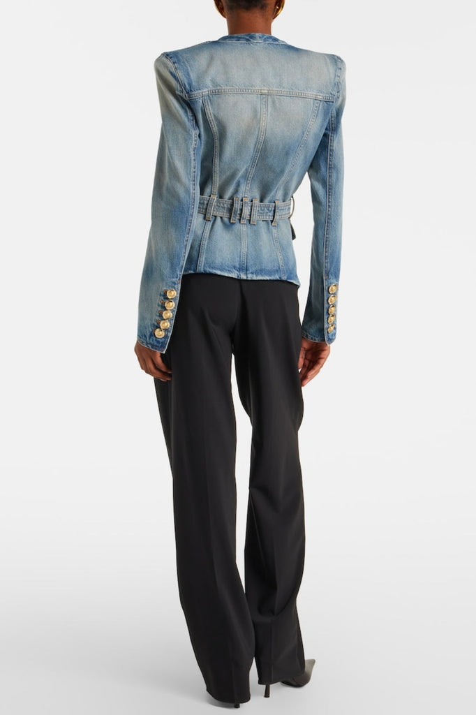 Stylish beautiful dress | Delena Belted Denim Jacket - Ideal for special occasions