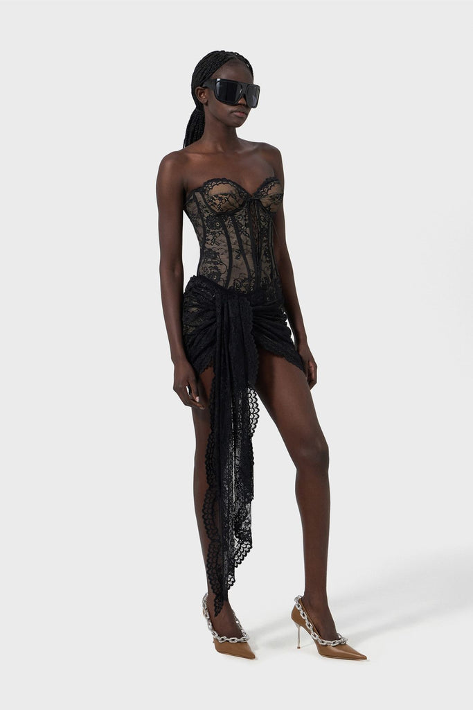 Shop  beautiful dress - Perfect for special occasions | Delgado Lace Corset Strapless Mini Dress