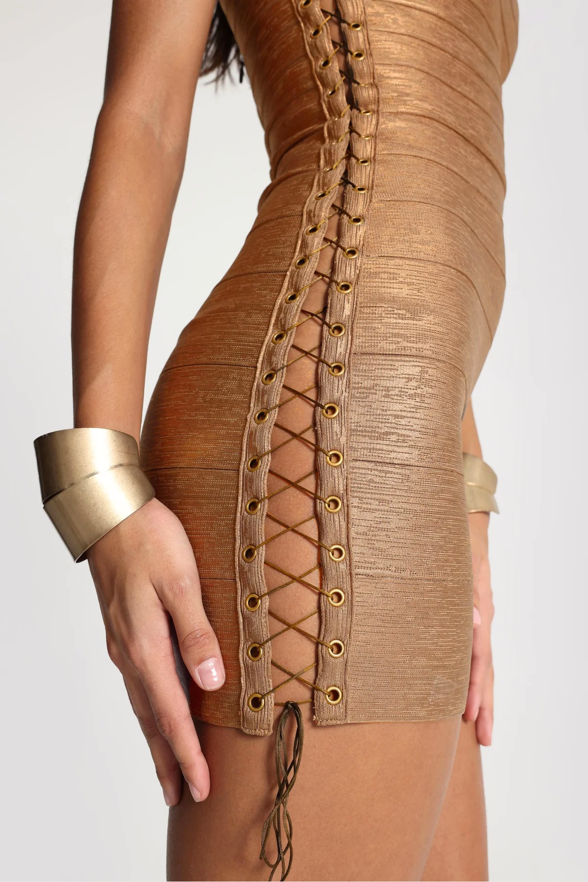 Diipa Metallic Bandage Mini Dress