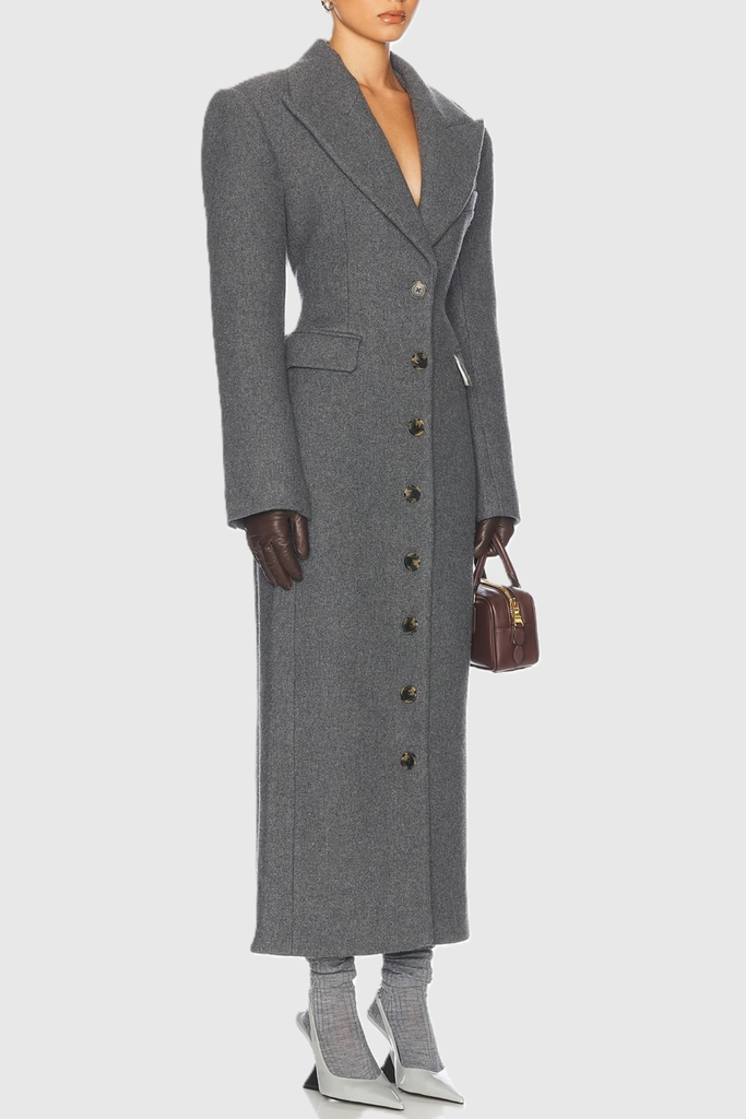 Shop  beautiful dress - Perfect for special occasions | florence Lapel Coat - Grey