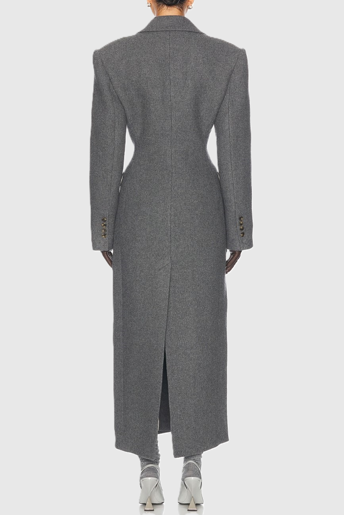 florence Lapel Coat - Grey - Stylish beautiful dress for special occasions | Buy Online