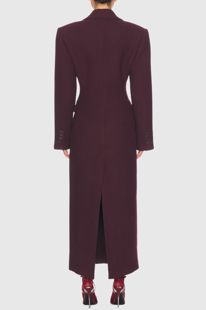 Shop  beautiful dress - Perfect for special occasions | gemma Lapel Coat - Wine