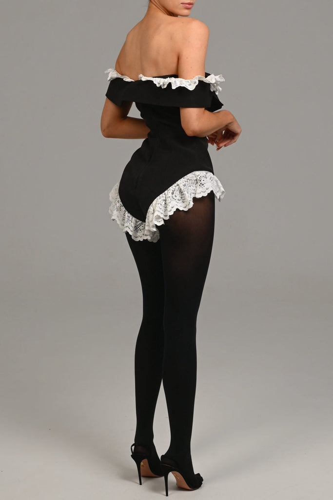 Stylish beautiful dress | Dolley Lace Off Shoulder Bodysuit - Ideal for special occasions
