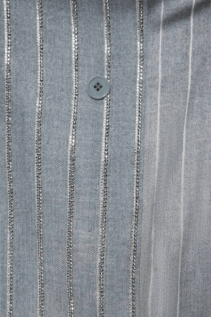 Shop  beautiful dress - Perfect for special occasions | Dulcie Rhinestone-embellished Pinstripe Blazer Set