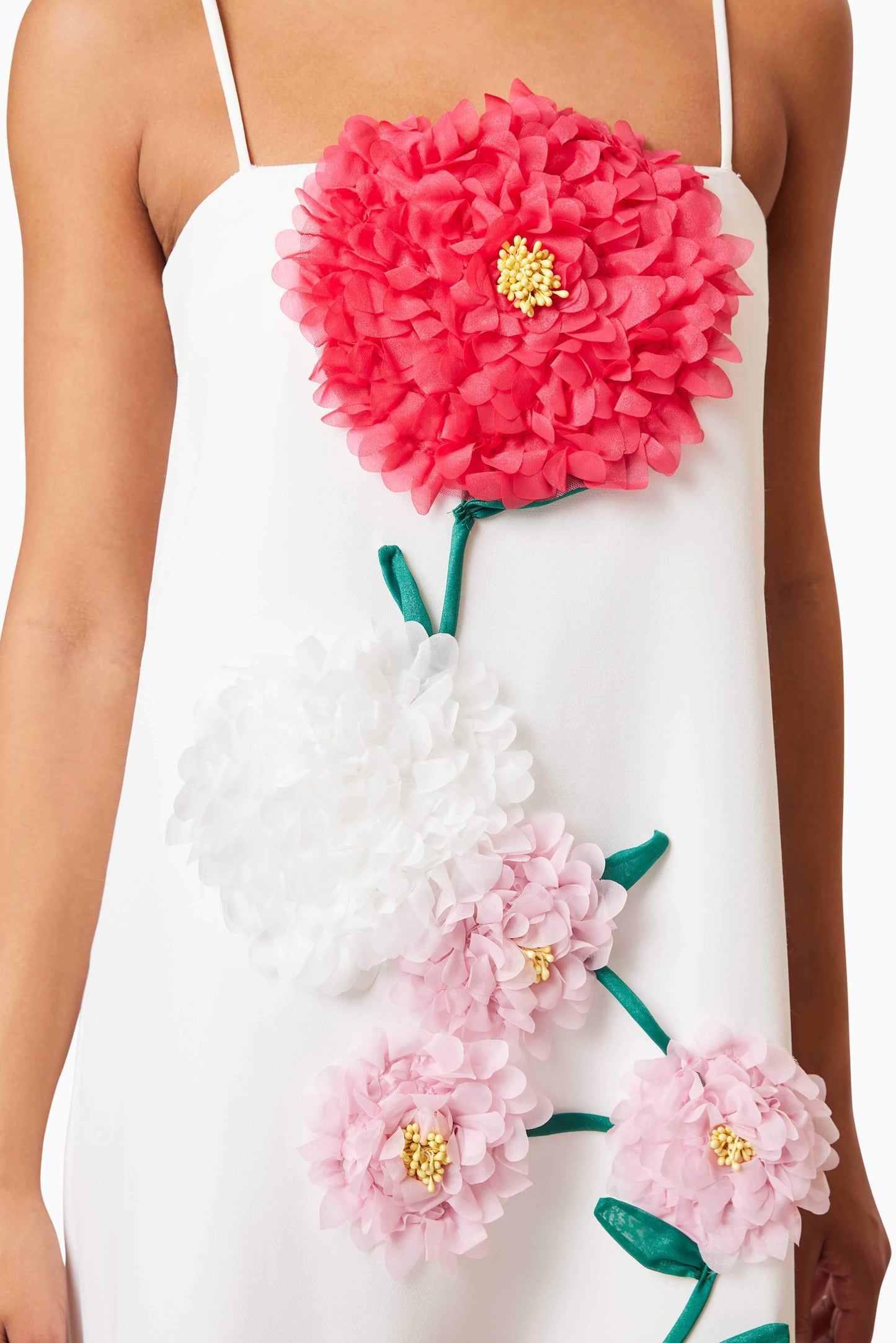 aaliyah Buttercup Embroidered Maxi Dress in White