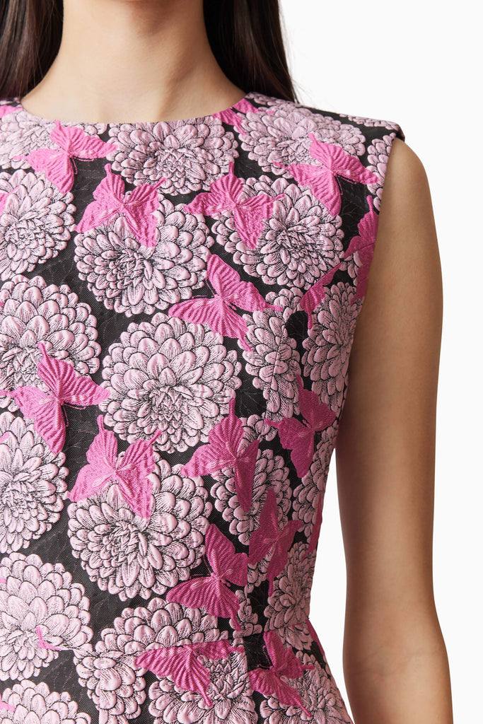 Shop  pink dress - Perfect for special occasions | Aimee Butterfly embroidery A-Line Mini Dress in Pink