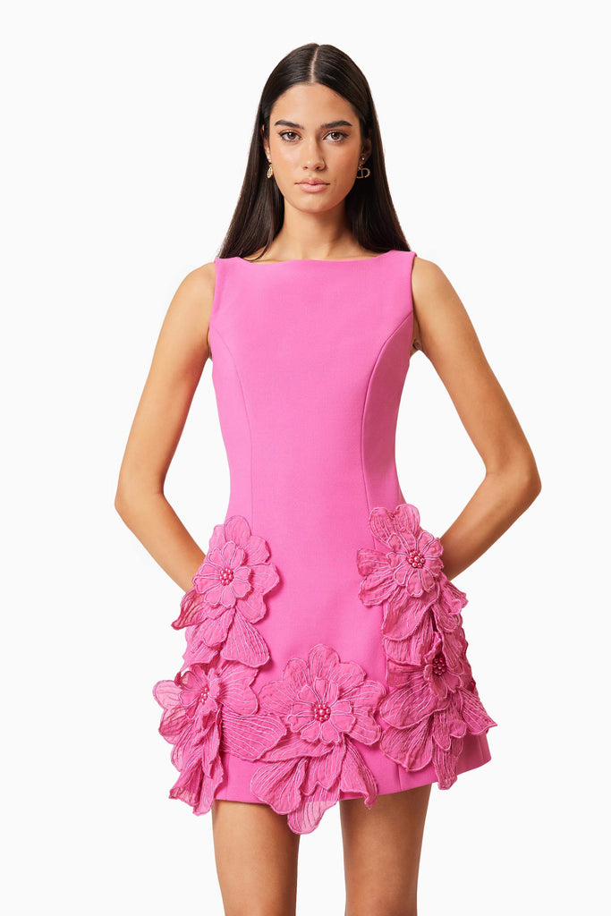 Stylish pink dress | Janelle Mini Dress In Pink - Ideal for special occasions
