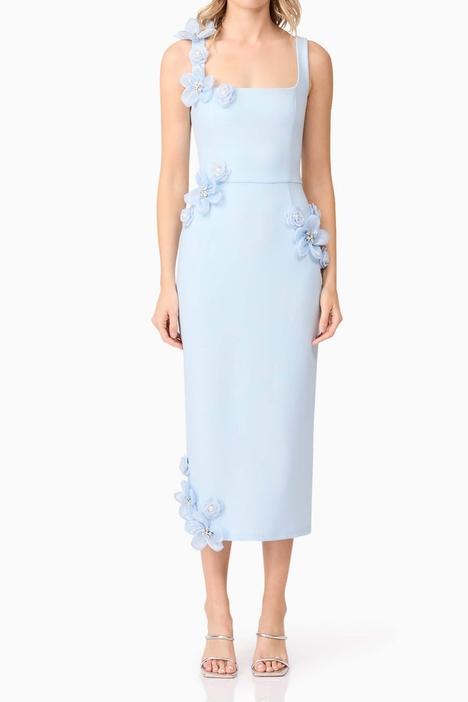 Shop  blue dress - Perfect for special occasions | Chantelle 3D Midi Dress In Blue