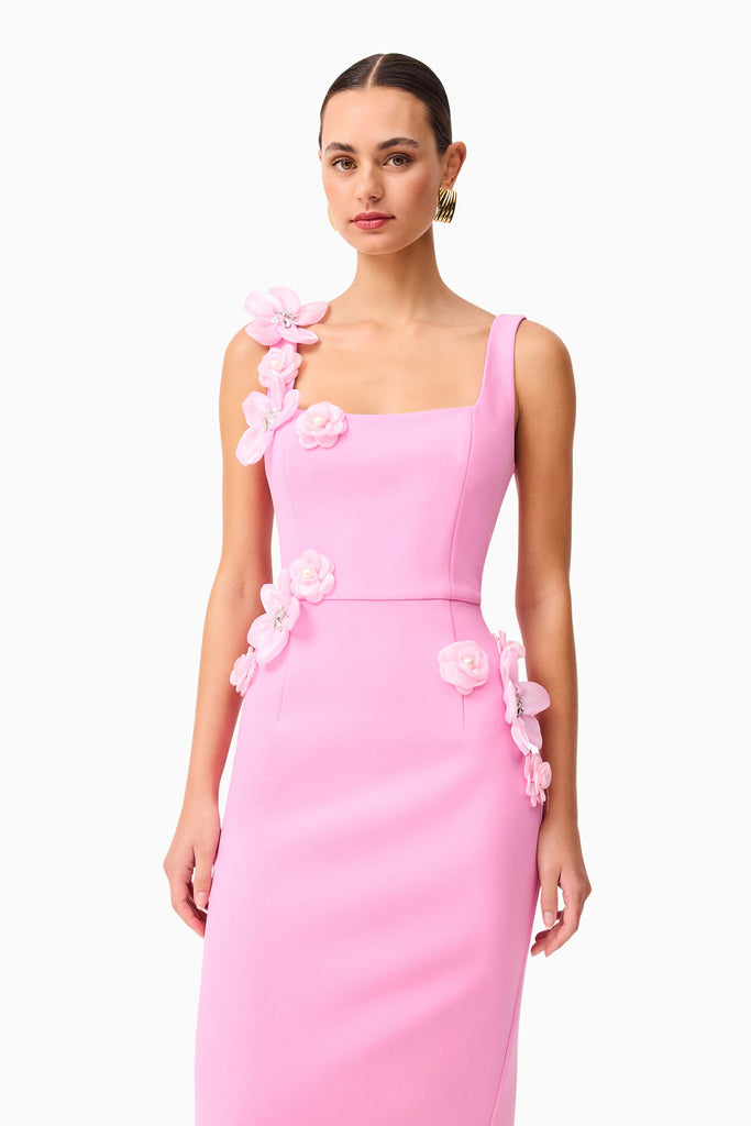 Shop  pink dress - Perfect for special occasions | Chantelle 3D Midi Dress in Pink