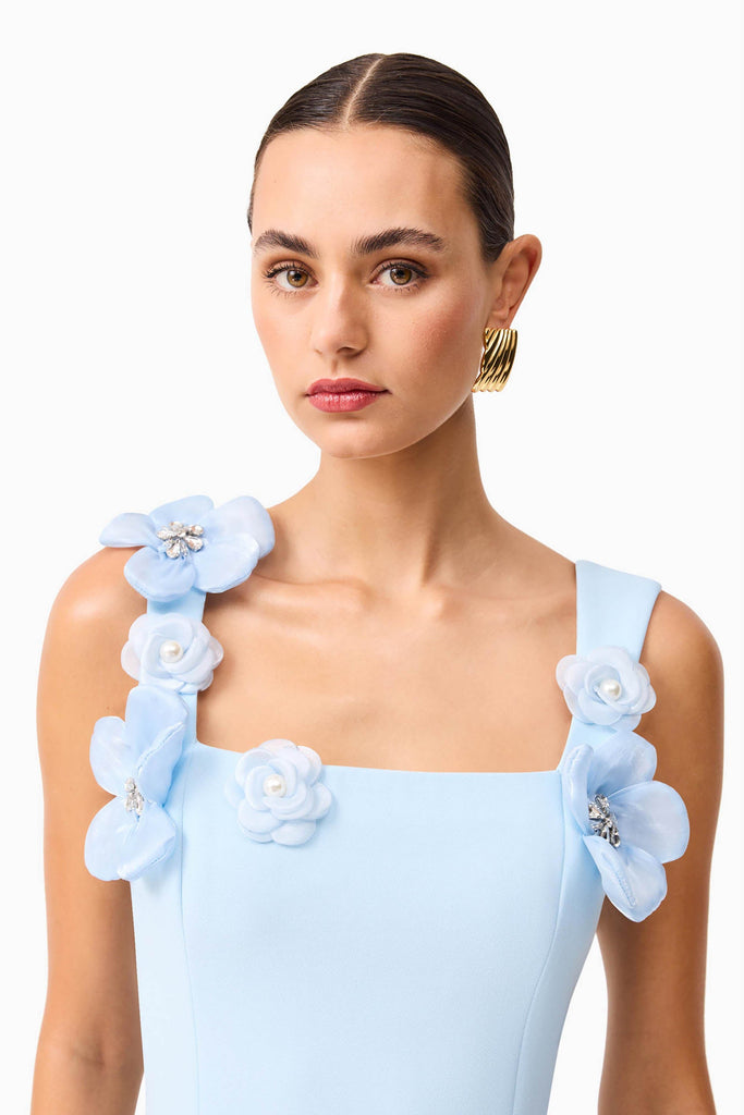 Stylish blue dress | Chantelle Floral Mini Dress in Blue - Ideal for special occasions