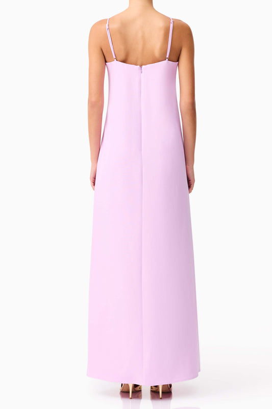 aaliyah Buttercup Embroidered Maxi Dress in Purple