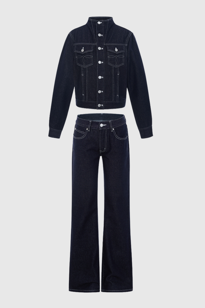 Stylish beautiful dress | Eachann Buckle Denim Jacket - Ideal for special occasions