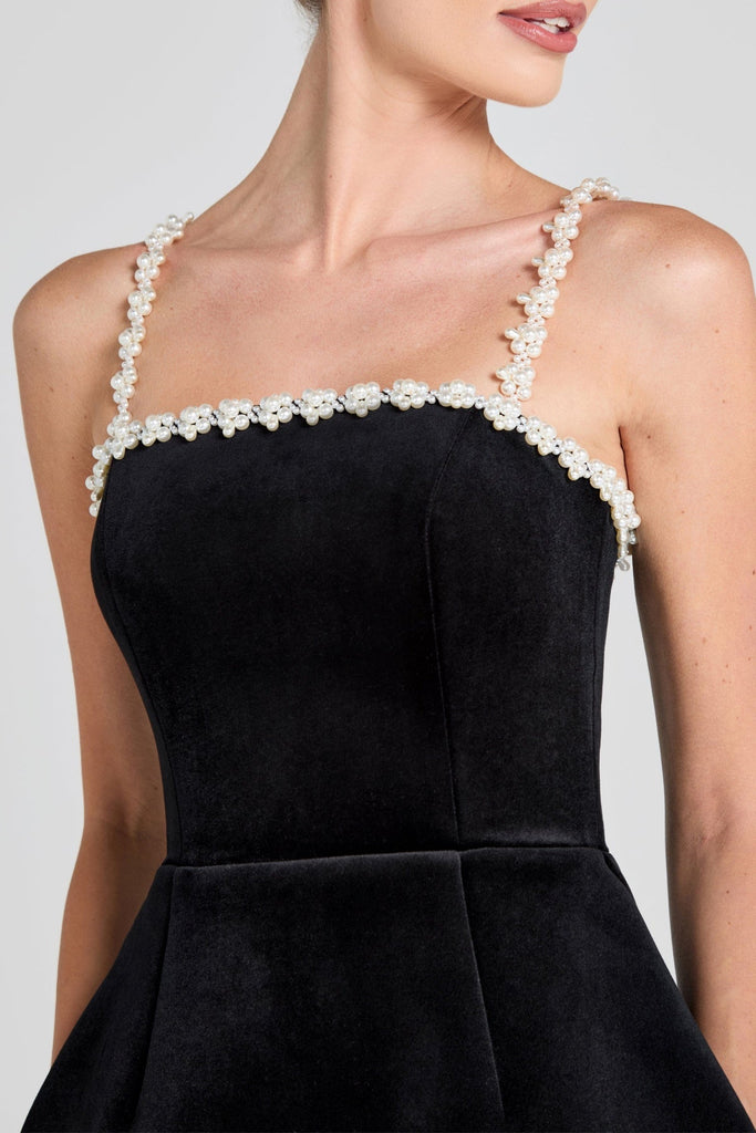 Shop  beautiful dress - Perfect for special occasions | Eiondre Pearl Embellished Mini Bandage Dress