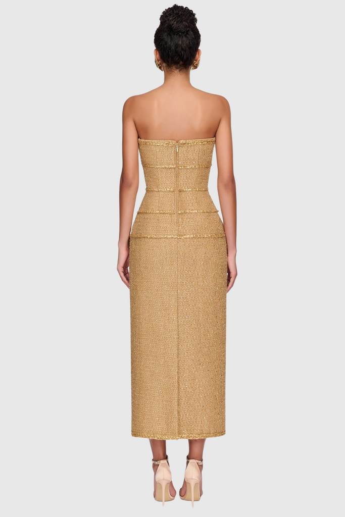 Stylish beautiful dress | Elborno Gold Sequin Embellished Jacket - Ideal for special occasions