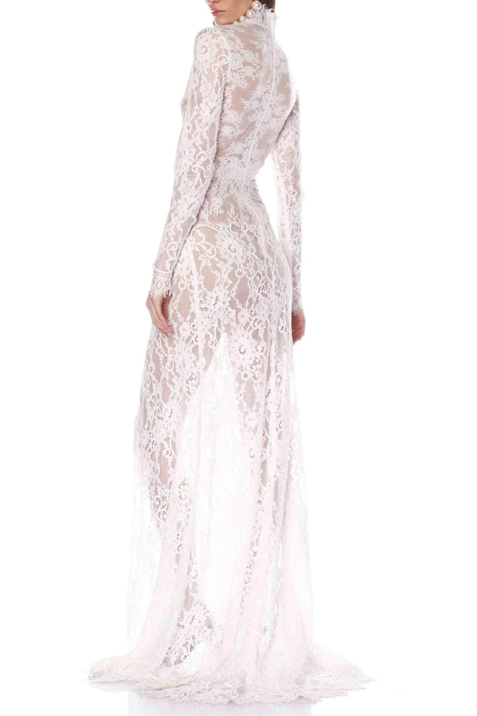 Shop  white dress - Perfect for special occasions | Juselius Lace Cutout Maxi Dress - White
