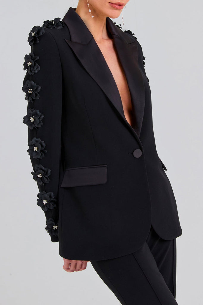 Stylish beautiful dress | Elise Floral Embellished Blazer Two Piece Set - Ideal for special occasions