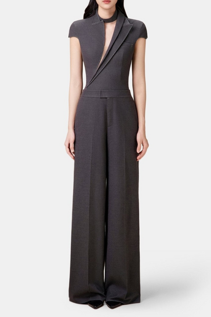 Ellasyn Asymmetric Stitching Two Piece Set