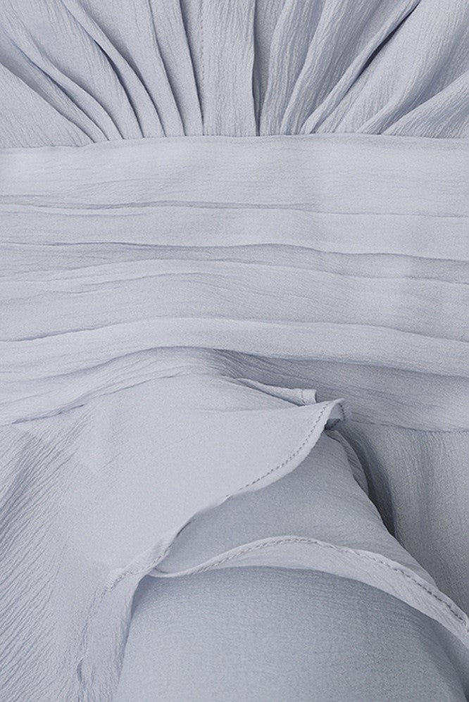 Shop  blue dress - Perfect for special occasions | Ember Ruched Ruffle Mini Dress - Blue