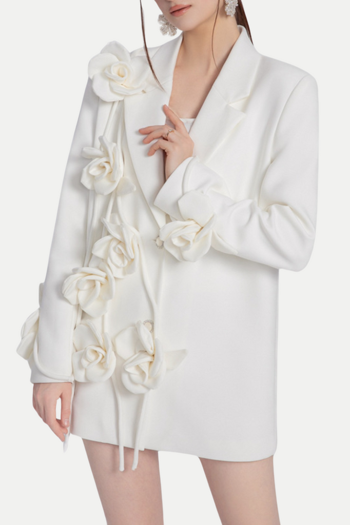 Enira Floral Fringe Blazer - Stylish beautiful dress for special occasions | Buy Online