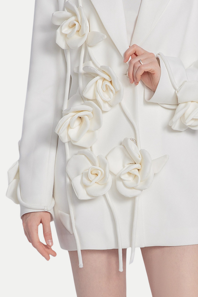 Stylish beautiful dress | Enira Floral Fringe Blazer - Ideal for special occasions