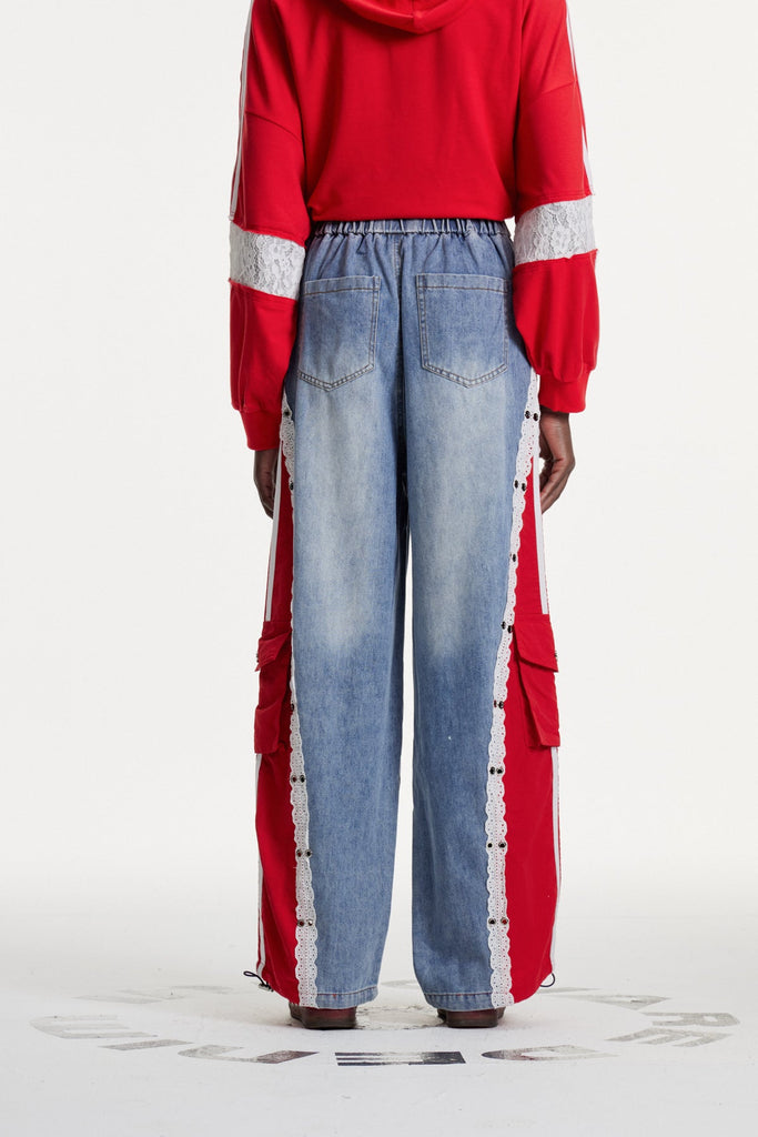 Stylish beautiful dress | Erica Deconstruct Stripe Ripped Jeans - Ideal for special occasions