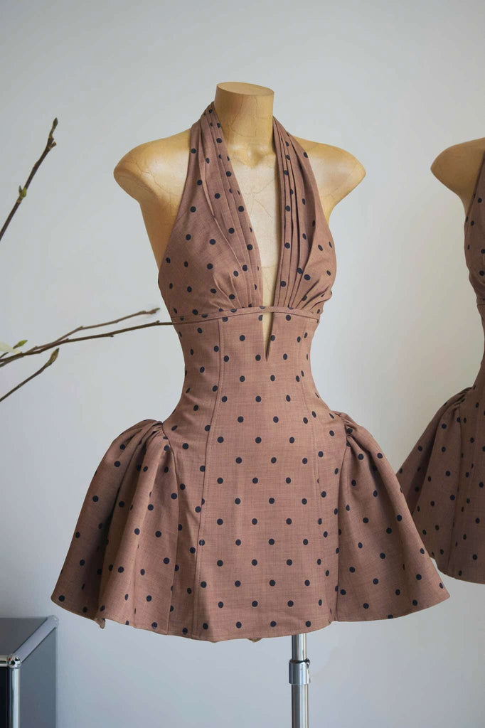 Stylish beautiful dress | Tiffany Plunge Dot Mini Dress - Ideal for special occasions