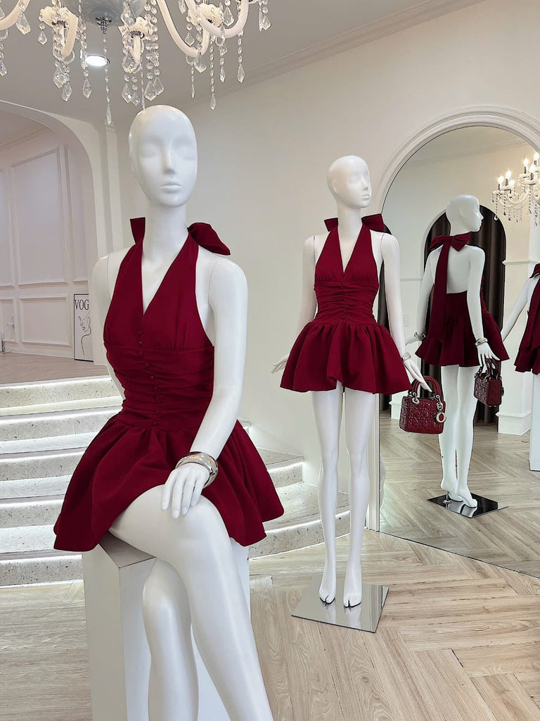 Stylish beautiful dress | Rizza Halter Mini Dress - Ideal for special occasions