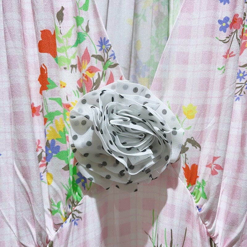 FLORAL PRINT MIDI DRESS IN PINK - Stylish pink dress for special occasions | Buy Online