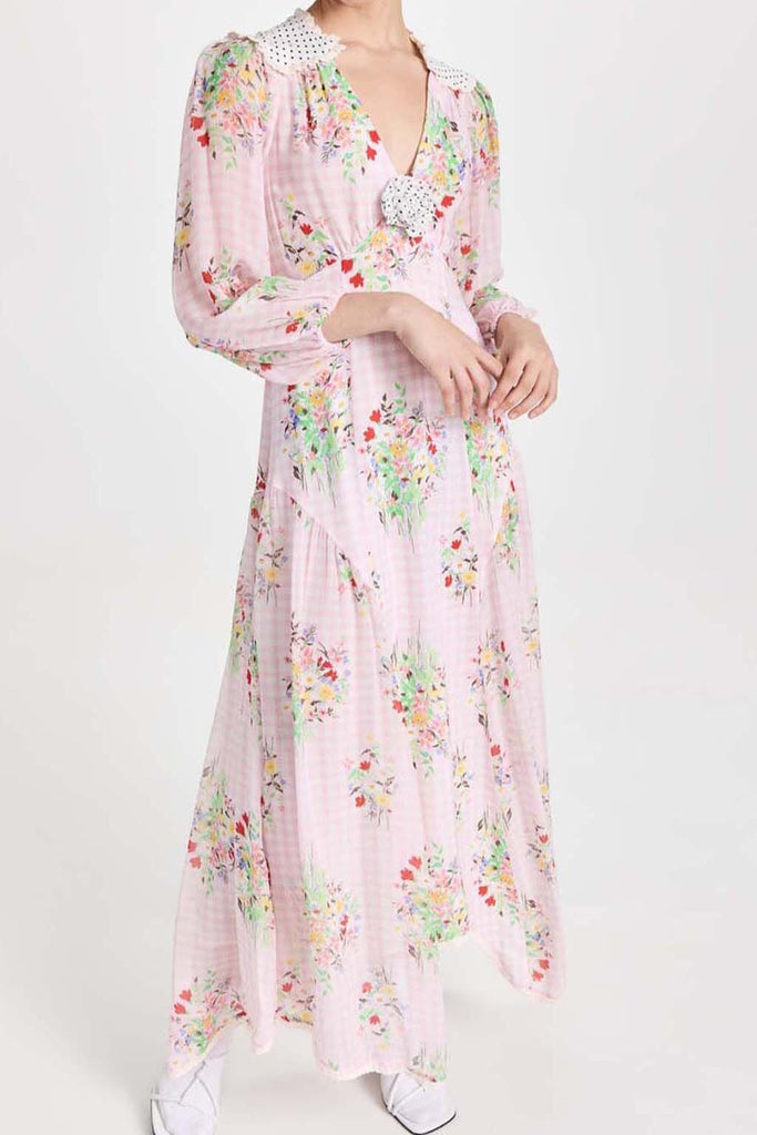 Shop  pink dress - Perfect for special occasions | FLORAL PRINT MIDI DRESS IN PINK