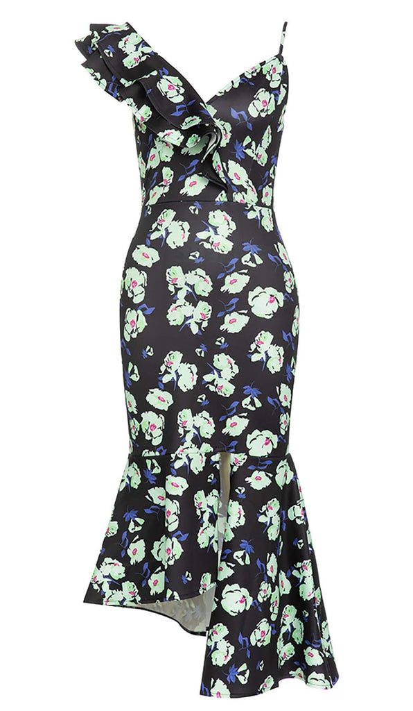Shop  beautiful dress - Perfect for special occasions | FLORAL PRINT RUFFLES MIDI DRESS