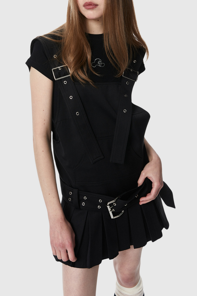 Fahri Belted Overall Mini Dress - Stylish beautiful dress for special occasions | Buy Online