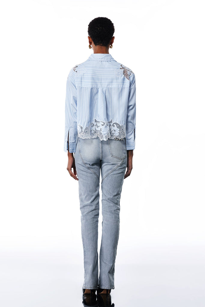 Falak Flower Zipper Skinny Jeans - Stylish beautiful dress for special occasions | Buy Online