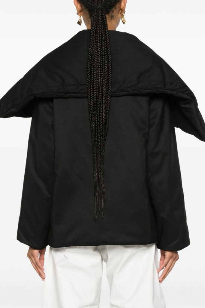 Stylish black dress | Fern Lapel Padded Jacket - Black - Ideal for special occasions