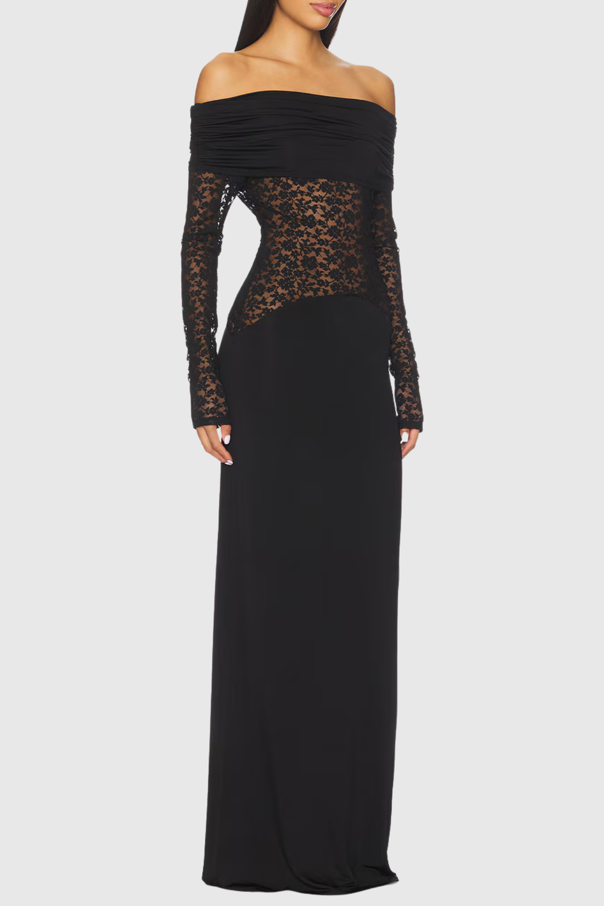 Flossie Off Shoulder Lace Maxi Dress