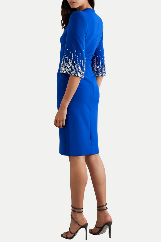 Shop  blue dress - Perfect for special occasions | Fulia Diamante Embellished Midi Dress - Blue