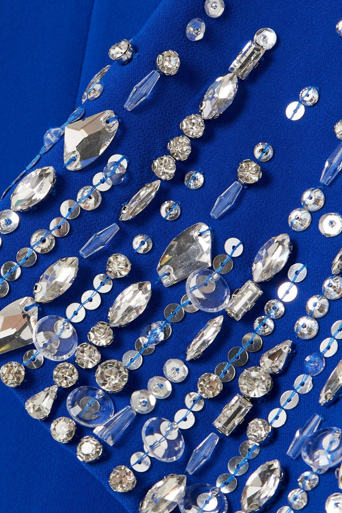 Shop  blue dress - Perfect for special occasions | Fulia Diamante Embellished Midi Dress - Blue