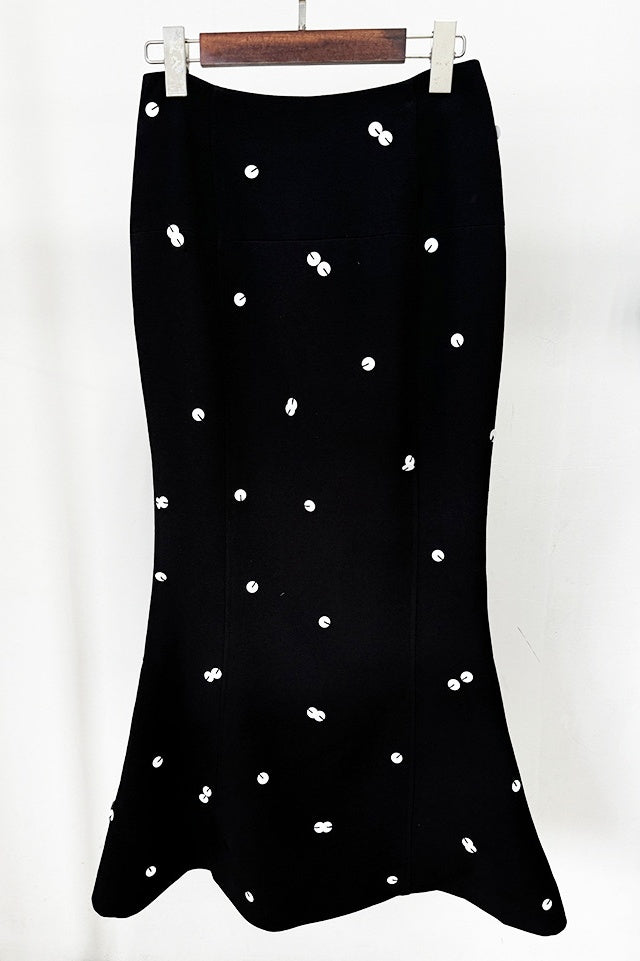 Gana Sequin Dot Trumpet Blazer - Black - Stylish black dress for special occasions | Buy Online