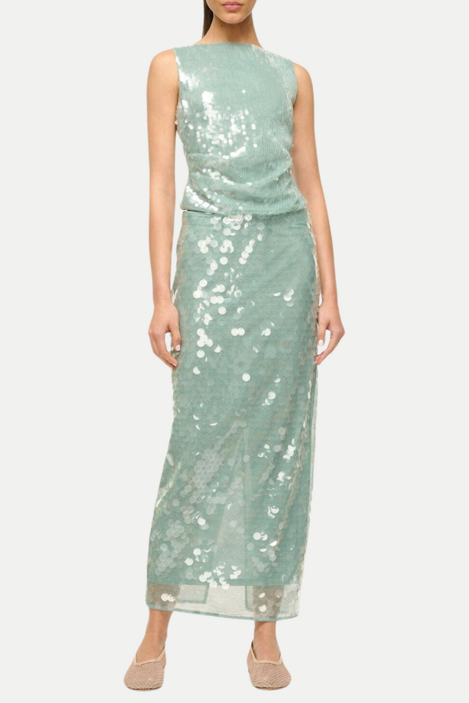 Shop  beautiful midi - Perfect for special occasions | Gawaya Sequin Tulle Midi Skirt