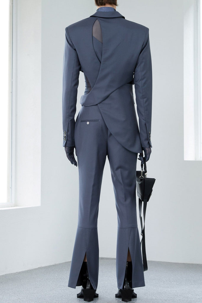 Stylish beautiful dress | Georgia Asymmetric Cutout Blazer - Grey - Ideal for special occasions