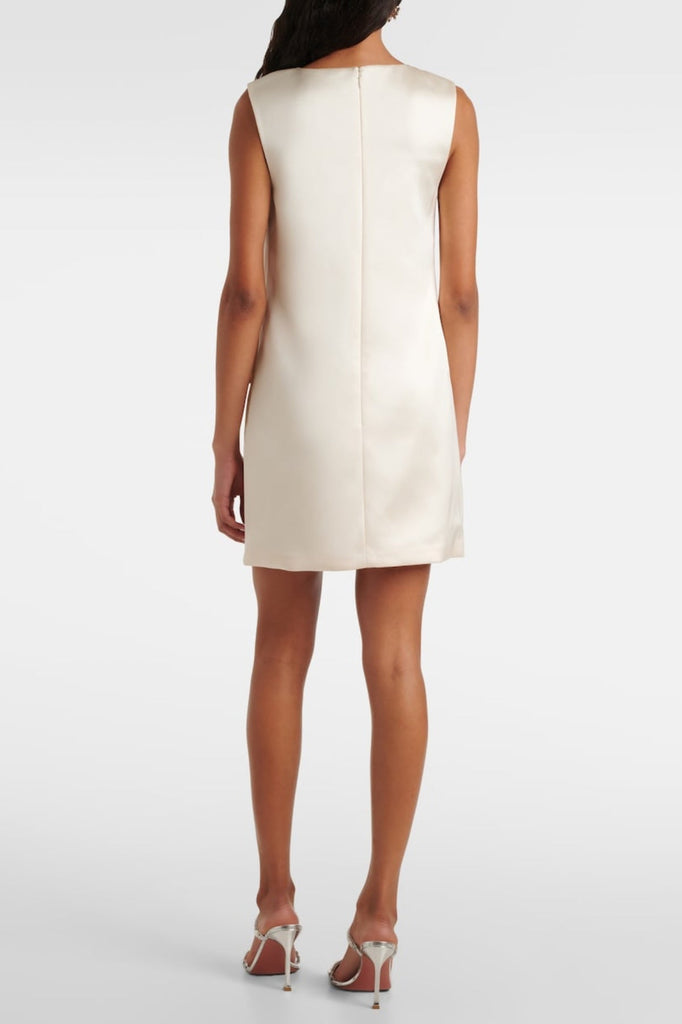 Stylish beautiful dress | Giorlia Floral Appliqué Satin Mini Dress - Ideal for special occasions