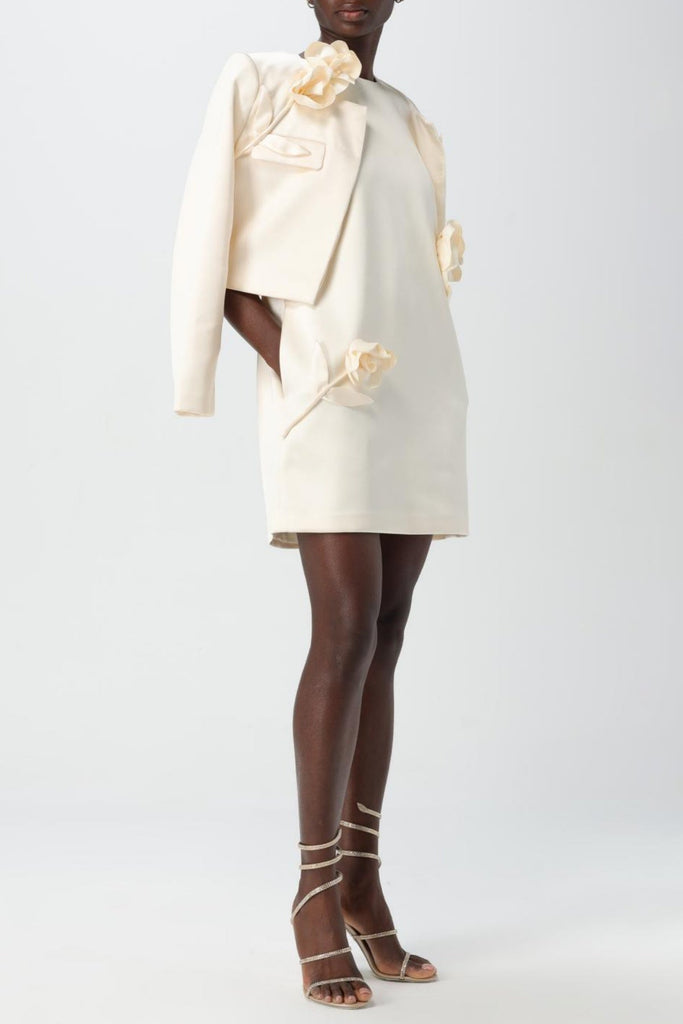 Shop  beautiful dress - Perfect for special occasions | Giorlia Floral Appliqué Satin Mini Dress