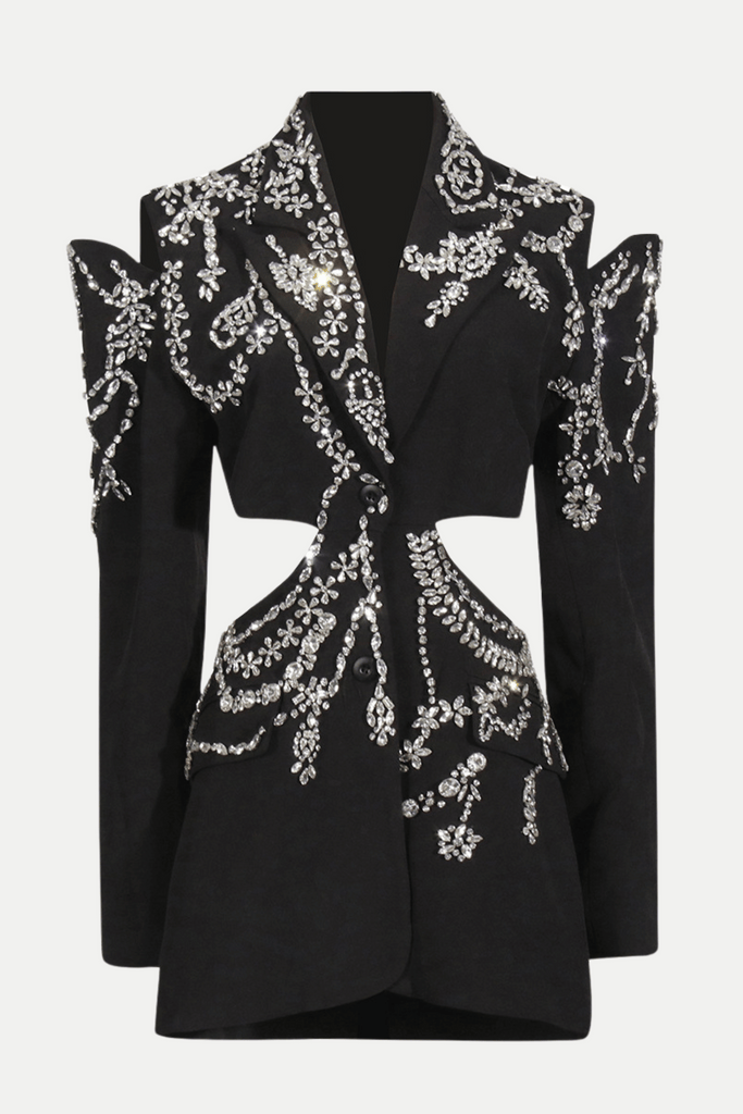 Shop  beautiful dress - Perfect for special occasions | Gustina Crystal-embellished Cutout Blazer