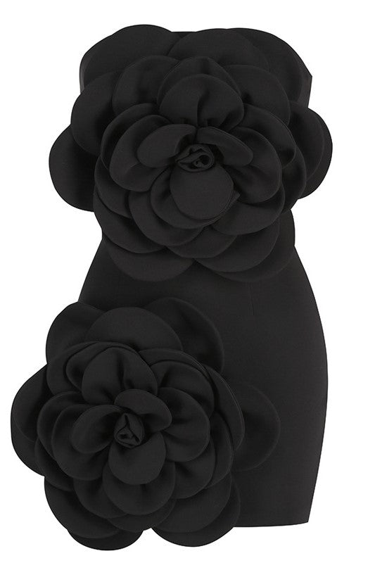 Hailey Floral Strapless Mini Dress - Stylish beautiful dress for special occasions | Buy Online