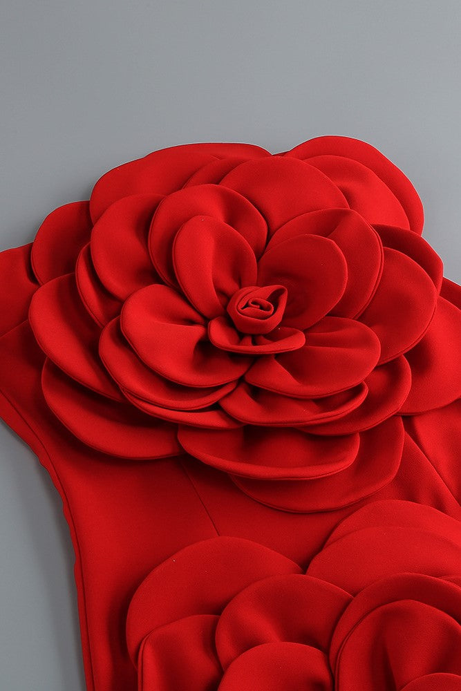 Hailey Floral Strapless Mini Dress - Stylish beautiful dress for special occasions | Buy Online