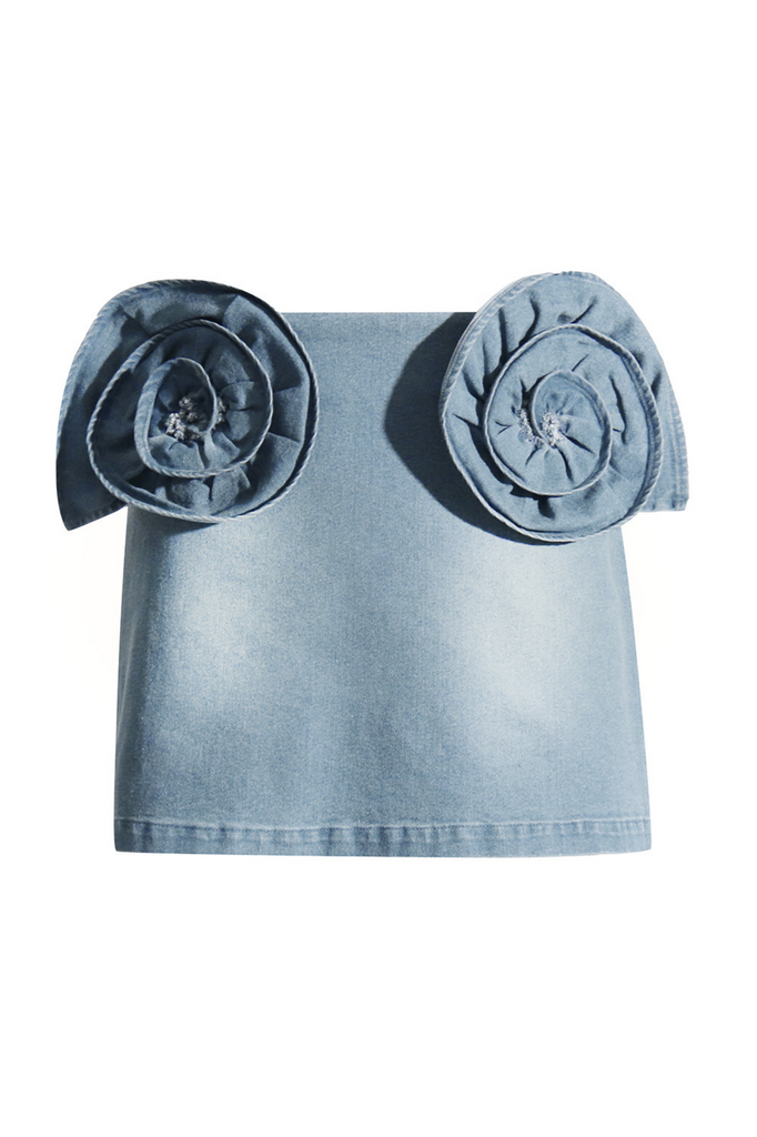 Stylish beautiful dress | Hattie Spiral Denim Skirt - Ideal for special occasions