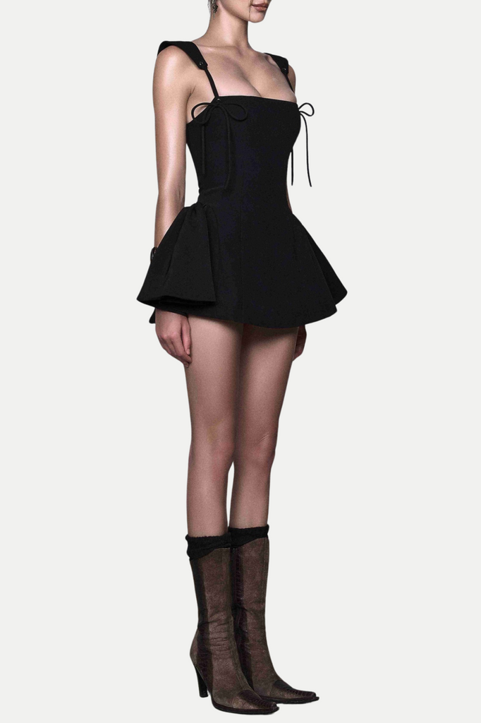 Shop  beautiful dress - Perfect for special occasions | Hazal Lace Up Spaghetti Mini Dress